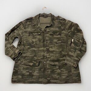 Buffalo David Bitton Military Anorak Camouflage Jacket Women's Size Large